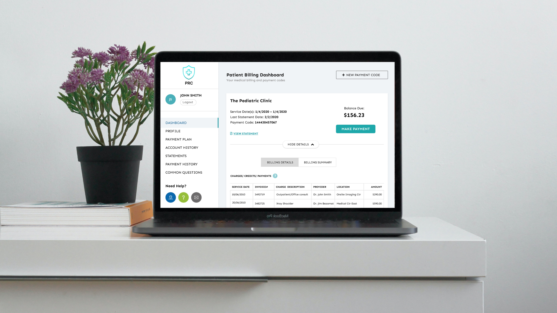 Patient resource center and payment solution 